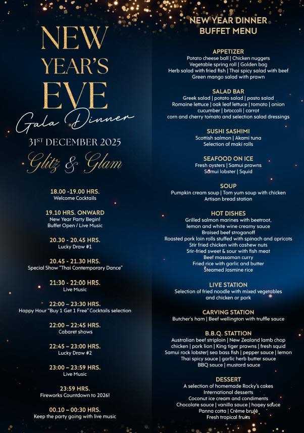 New Year’s Eve Gala Dinner