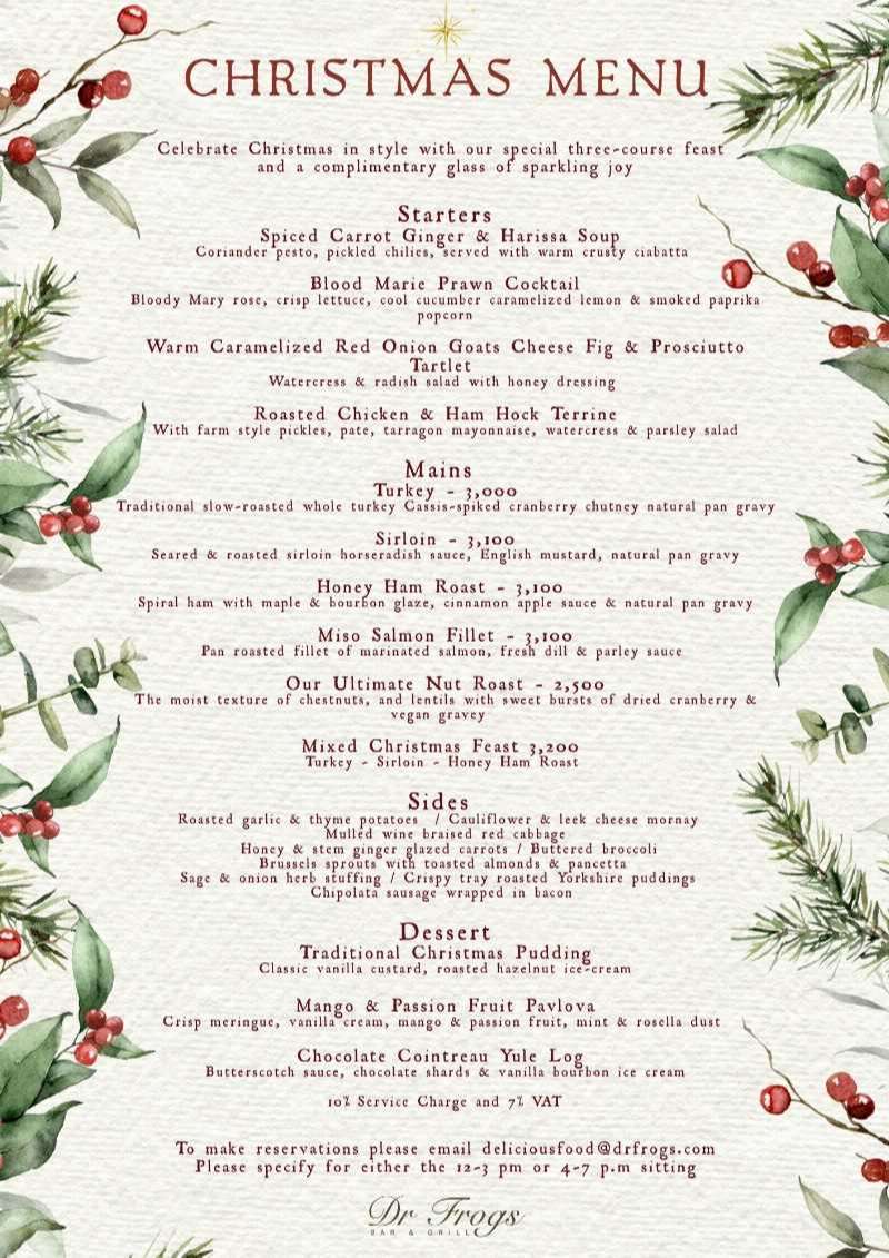 Christmas Eve & Christmas Day Dinner 2025